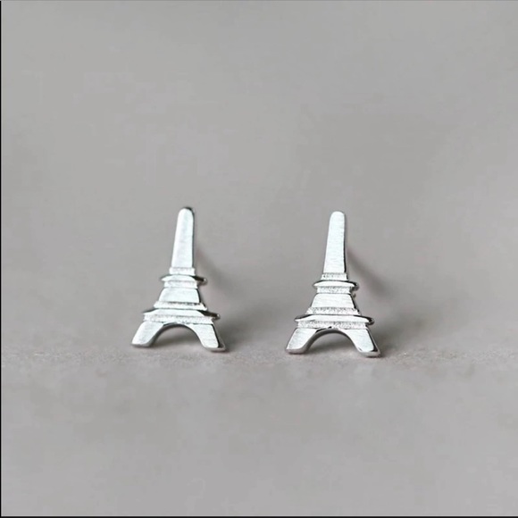 Jewelry - Sterling Silver 925 Eiffel Tower Stud Earrings
